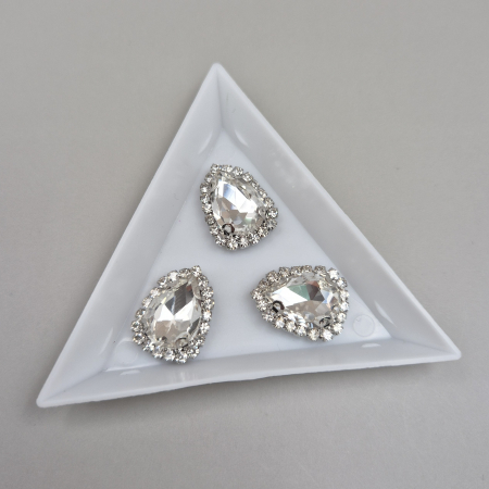 Strasuri Lacrima - Stras lacrima clear 10x14mm