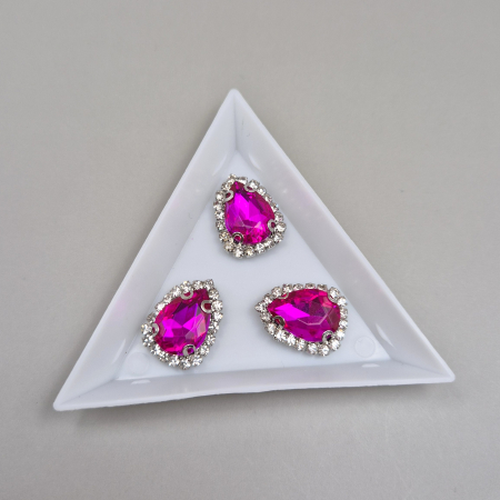 Strasuri Lacrima - Stras lacrima fucsia 10x14mm