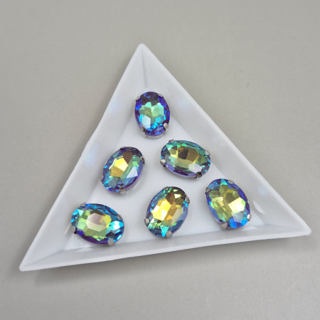 Mov/ violet - Stras Oval 10x14mm Ametist AB
