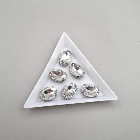Strasuri Rotunde si Ovale - Stras Oval 10x14mm Clear