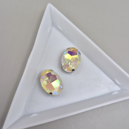 Strasuri - culori speciale - toate formele - Stras Oval 10x14mm Jonquil AB