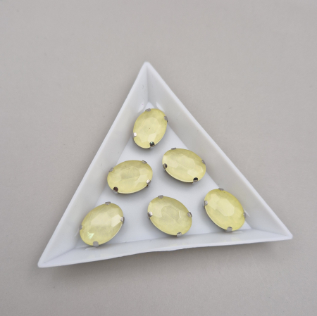 Strasuri - culori speciale - toate formele - Stras Oval 10x14mm Narcisa jelly