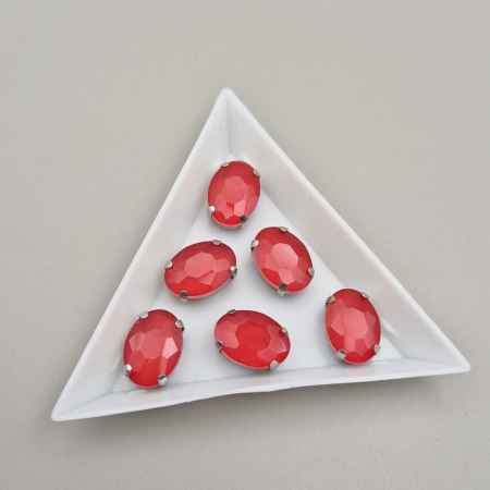 Rosu - Stras Oval 10x14mm Rosu jelly
