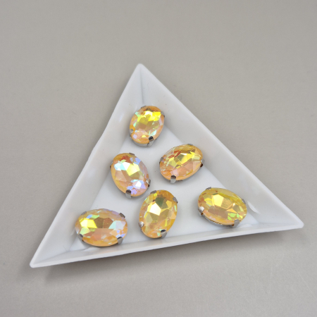 Galben/ Topaz - Stras Oval 10x14mm Topaz AB