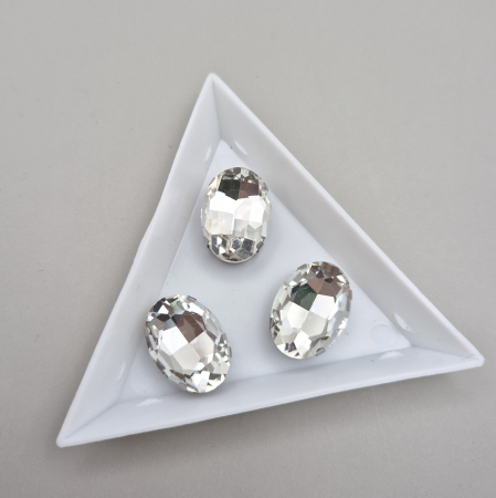 Strasuri Rotunde si Ovale - Stras Oval 13x18mm clear