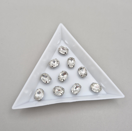 Strasuri Rotunde si Ovale - Stras Oval 6x8mm clear