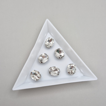 Strasuri Rotunde si Ovale - Stras Oval 8x10mm clear