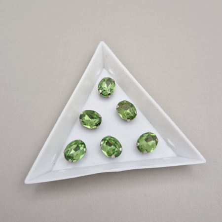 Verde/ Smarald - Stras Oval 8x10mm peridot