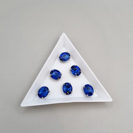 Strasuri Rotunde si Ovale - Stras oval 8x10mm safir