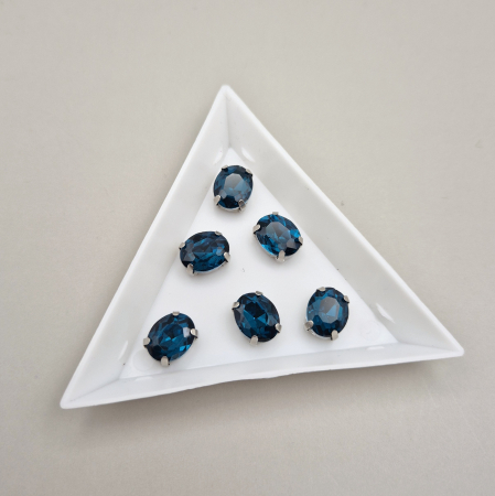 Strasuri Rotunde si Ovale - Stras Oval 8x10mm turcoaz