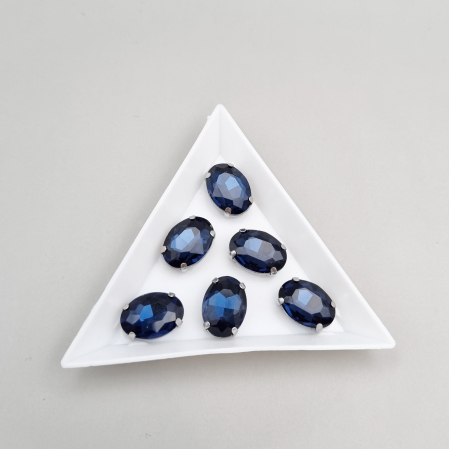 Strasuri Rotunde si Ovale - Stras oval montana 10x14mm