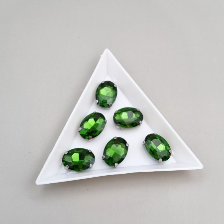 Produse noi/ din nou in stoc - Stras 10x14mm oval olive
