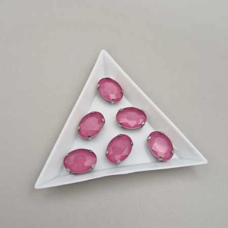Strasuri - culori speciale - toate formele - Stras Oval 10x14mm Roz pruna jelly