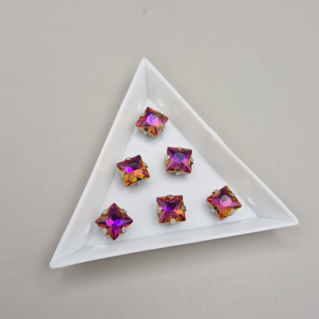 Strasuri Patrate si Triunghi - Stras patrat 8mm topaz RB