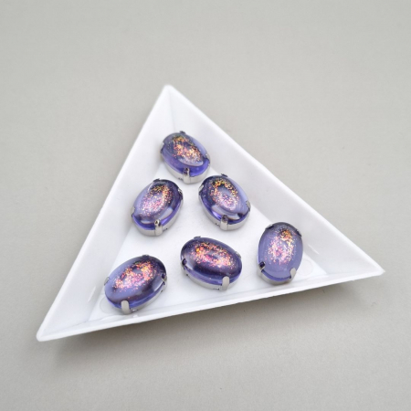 Mov/ violet - Stras rasina 10x14mm Mov sclipici