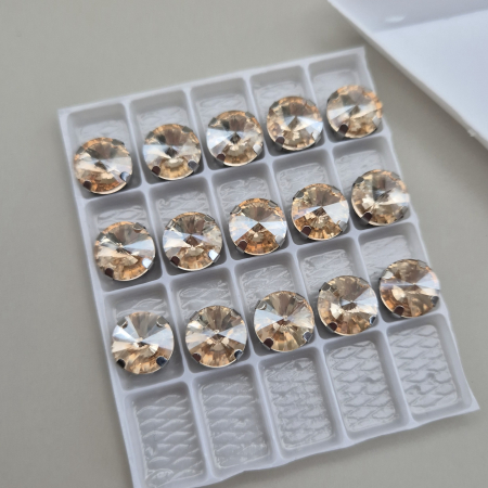 Ivoire - Stras 10mm rotund sampanie