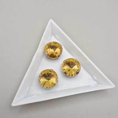 Strasuri Rotunde si Ovale - Stras Rotund 14mm topaz