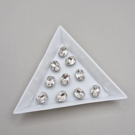 Strasuri Rotunde si Ovale - Stras oval 6x8mm clear
