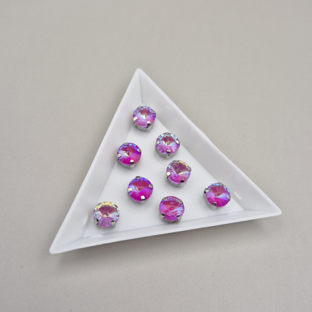 Strasuri Rotunde si Ovale - Stras rotund 8mm fucsia AB