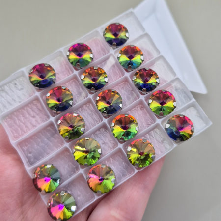 Strasuri Rotunde si Ovale - Stras 10mm rotund multicolor