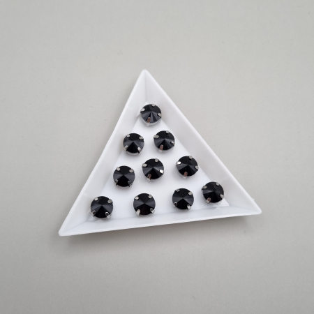 Strasuri Rotunde si Ovale - Stras Rotund Negru 8mm