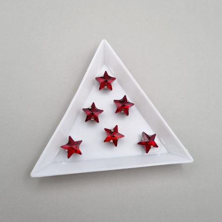 Strasuri in montura - Stras stea 10mm rosu