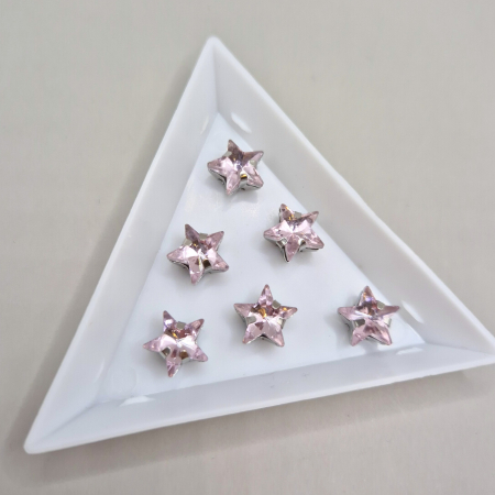 Strasuri Stea - Stras stea 10mm roz