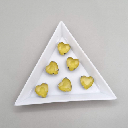 Strasuri - culori speciale - toate formele - Stras 10mm inima Topaz jelly