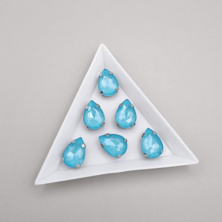 Strasuri - culori speciale - toate formele - Stras Lacrima 10x14mm Aquamarine jelly