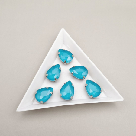 Strasuri - culori speciale - toate formele - Stras sticla 10x14mm Blue zircon jelly