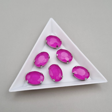 Strasuri - culori speciale - toate formele - Stras sticla 10x14mm Fucsia jelly