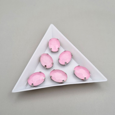 Roz - Stras 10x14mm oval Roz jelly