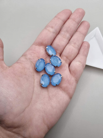 Strasuri - culori speciale - toate formele - Stras sticla 10x14mm Safir deschis Jelly