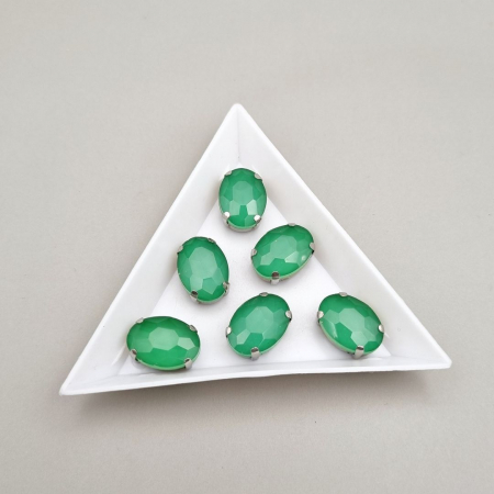 Strasuri - culori speciale - toate formele - Stras sticla 10x14mm Smarald jelly