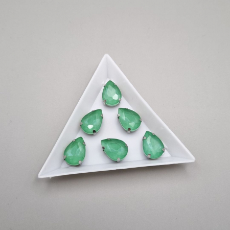 Strasuri - culori speciale - toate formele - Stras Lacrima 10x14mm Smarald jelly