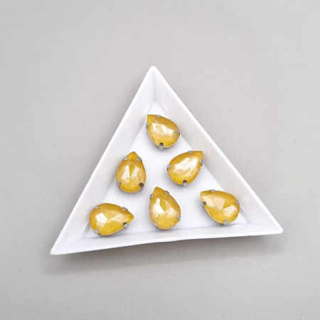 Strasuri - culori speciale - toate formele - Stras Lacrima 10x14mm Topaz satin