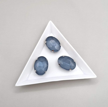 Gri/ Grafit - Stras sticla 13x18mm Gri jelly