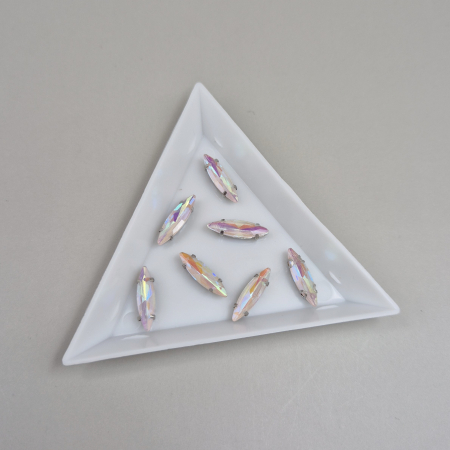 Strasuri - culori speciale - toate formele - Stras 4x15mm Alb AB