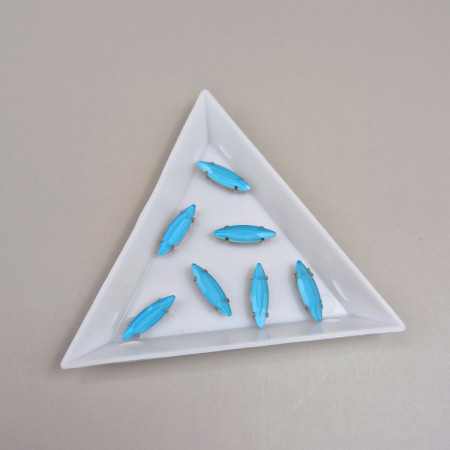 Strasuri - culori speciale - toate formele - Stras sticla 4x15mm Aquamarine jelly