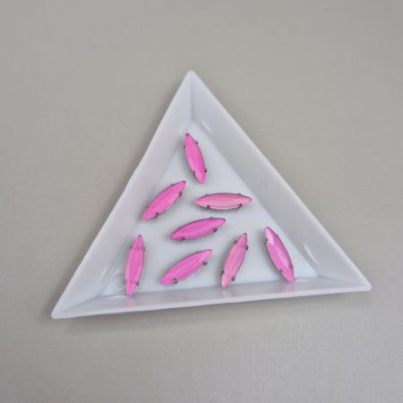 Strasuri - culori speciale - toate formele - Stras Frunza 4x15mm Rose jelly