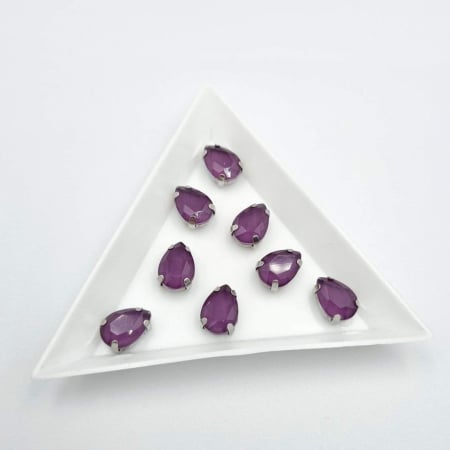 Mov/ violet - Stras sticla 7x10mm Ametist jelly
