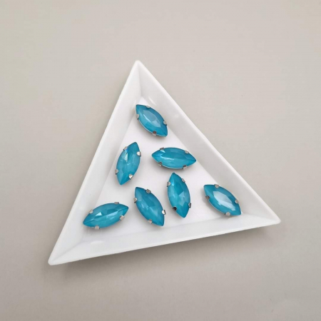 Strasuri - culori speciale - toate formele - Stras sticla 7x15mm Blue zircon jelly