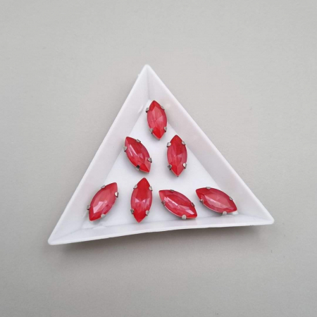 Rosu - Stras 7x15mm Rosu satin