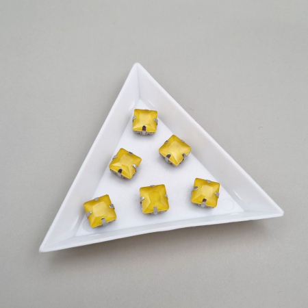 Strasuri - culori speciale - toate formele - Stras Patrat 8mm Topaz Jelly