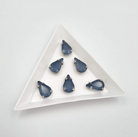 Gri/ Grafit - Stras sticla 8x13mm Grafit jelly