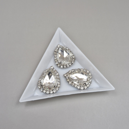 Clear/ Clear AB - Stras sticla clear 13x18mm