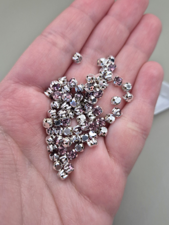 Strasuri sticla si rasina - Strasuri 4mm rotunde light amethist