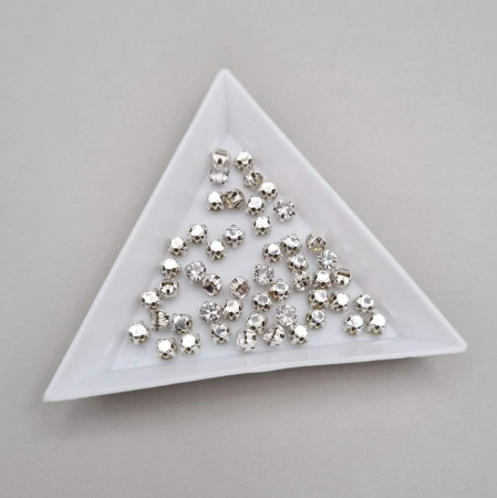 Clear/ Clear AB - Strasuri Rotunde 4mm Clear