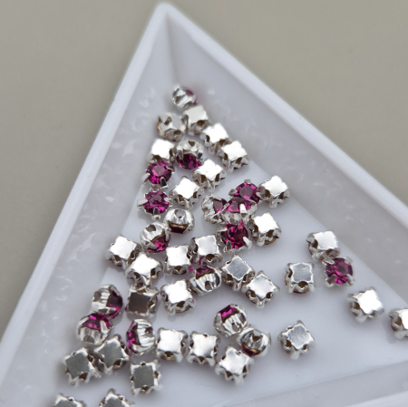 Produse noi/ din nou in stoc - Strasuri rotunde 4mm fucsia