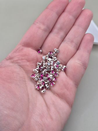 Strasuri rotunde 4mm fucsia [1]